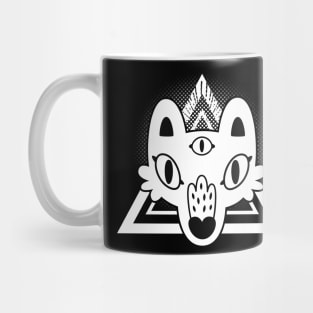 Mystic Wolf Head in White Mug